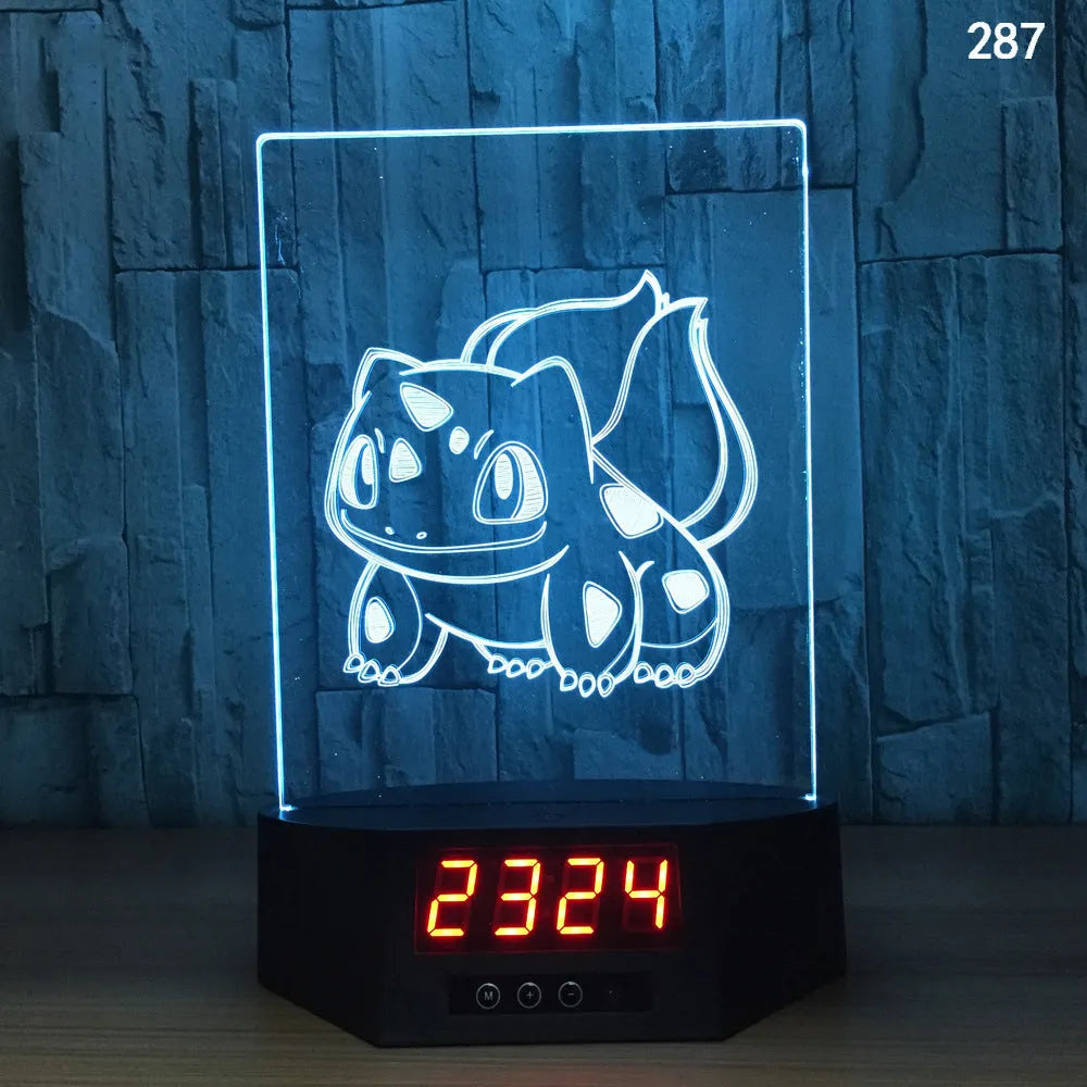 3D glowing electronic dolphin night light with remote control on table