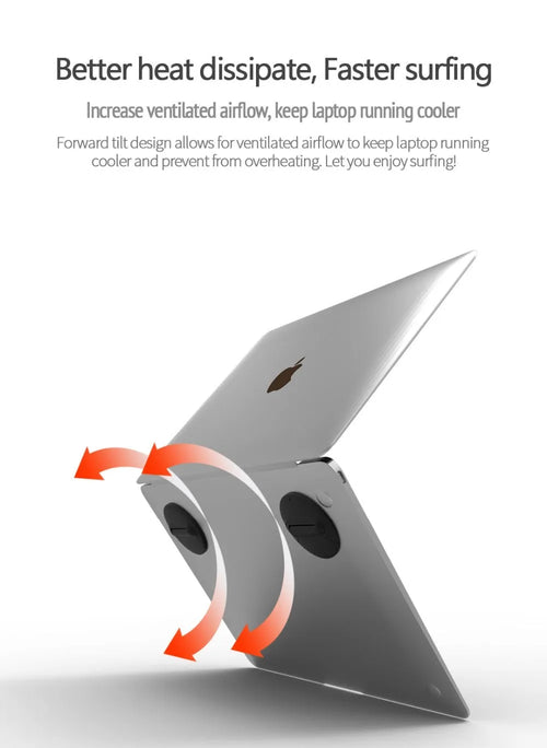 Black ABS mini laptop stand, 50x50x6.5mm, portable invisible design