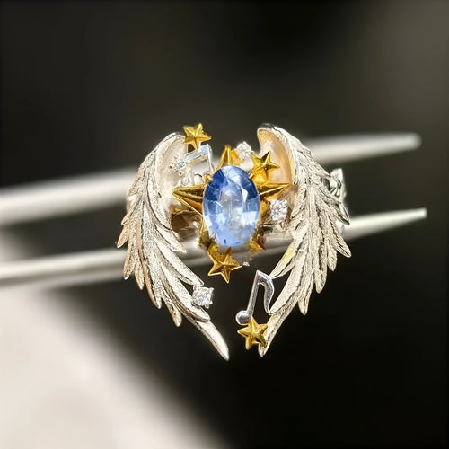 Angel Wings adjustable geometry ring with alloy construction and oiling finish