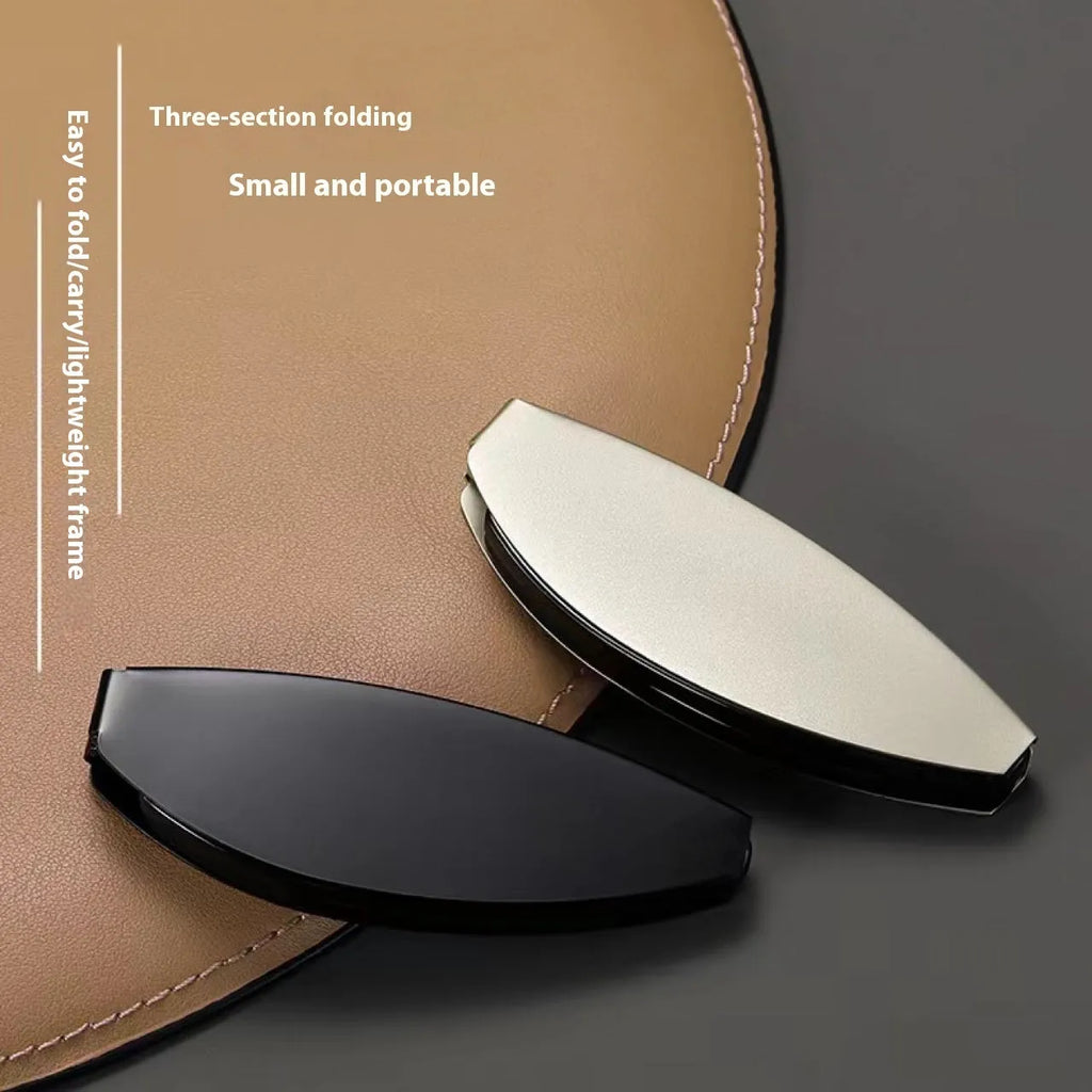 Folding presbyopic glasses with retro frame showing black and silver colour options
