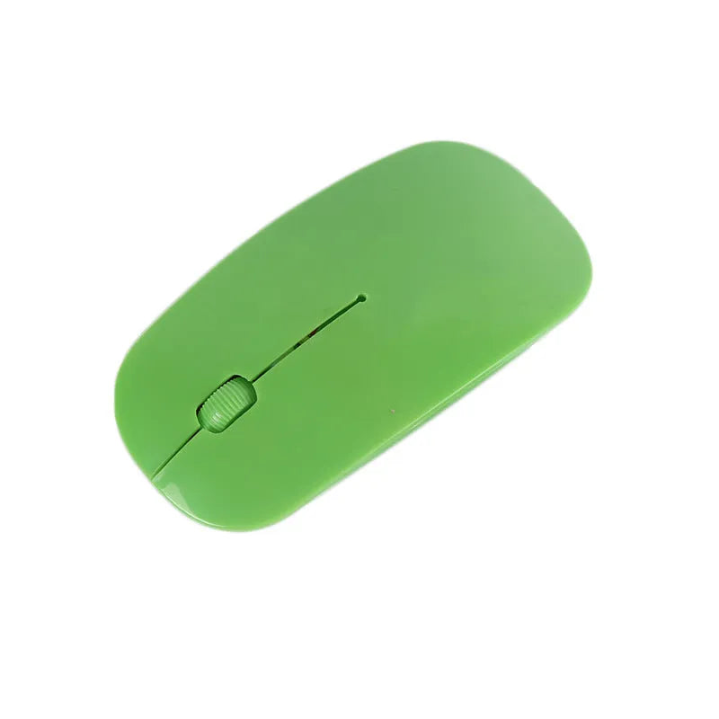 Wireless USB mouse available in 7 colours with ultra-thin design and USB receiver for PC