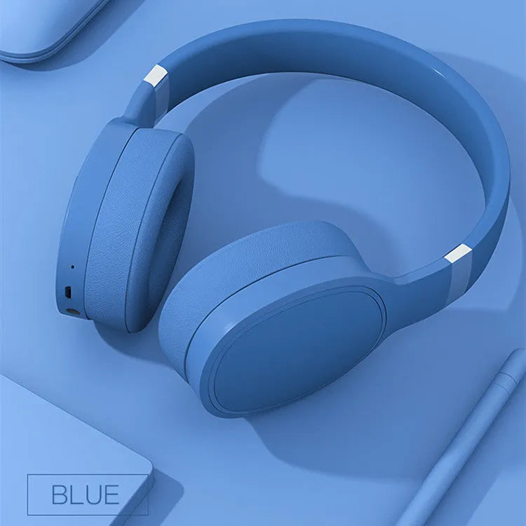 Wireless Bluetooth headset in black, showing over-ear design with 40mm speakers and Bluetooth 5.0 connectivity.