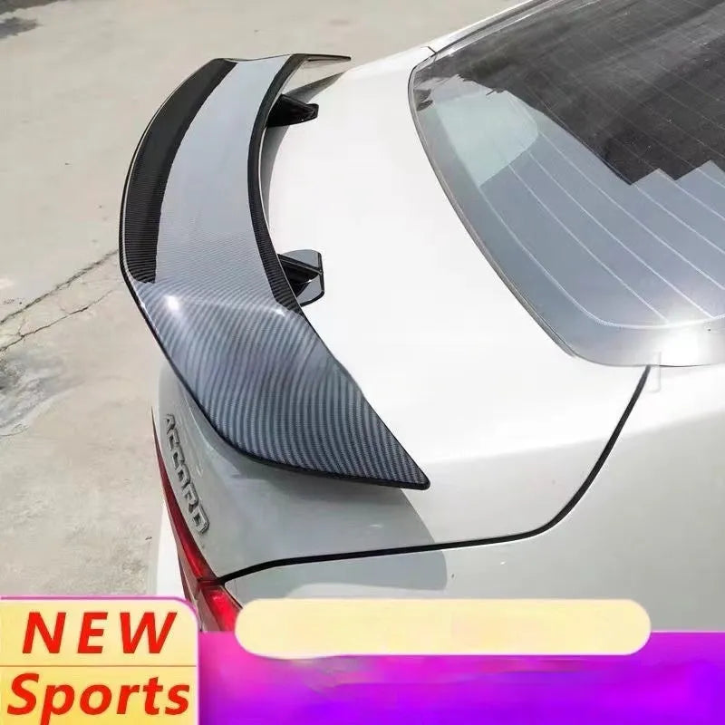 Universal punch-free ABS plastic car spoiler tail wing in multiple colour options