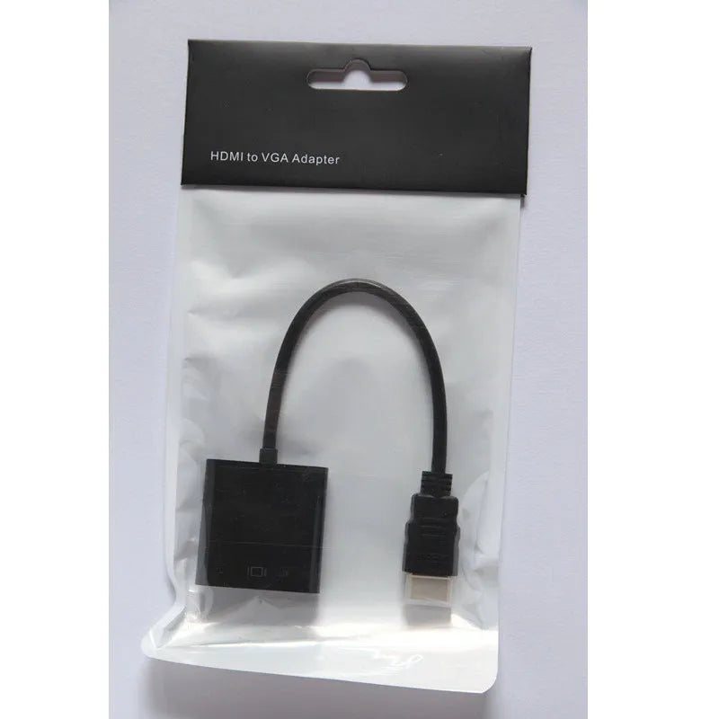 HDMI to VGA converter cable with 30cm length and black or white colour option