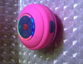 Mini waterproof Bluetooth speaker in blue, 85x85x45mm ABS plastic with LED and microphone