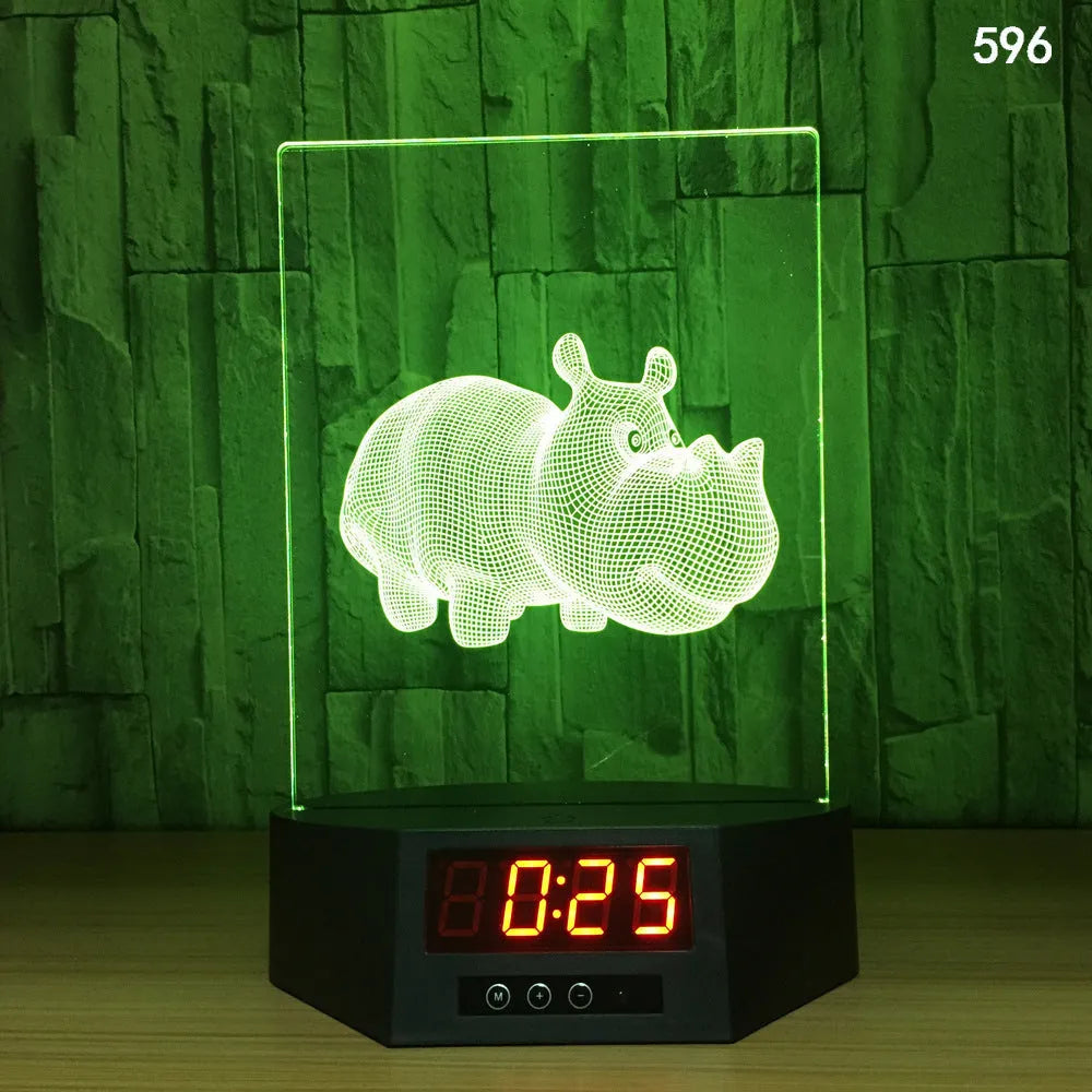 3D glowing electronic dolphin night light with remote control on table