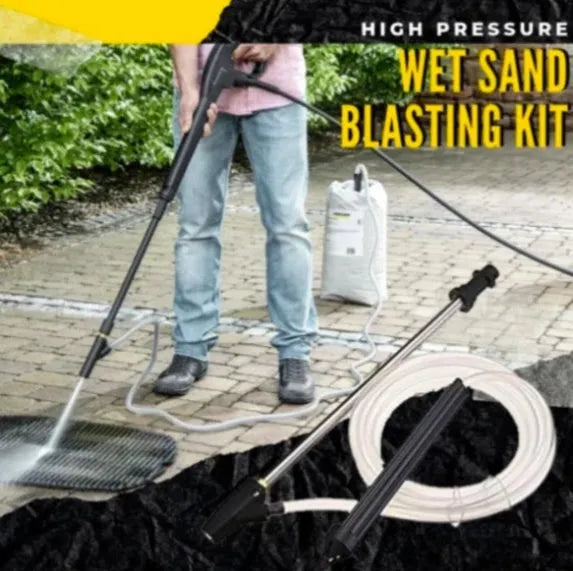 Ceramic derusting spray nozzle with stainless steel handle for Karcher K series sand blasters.