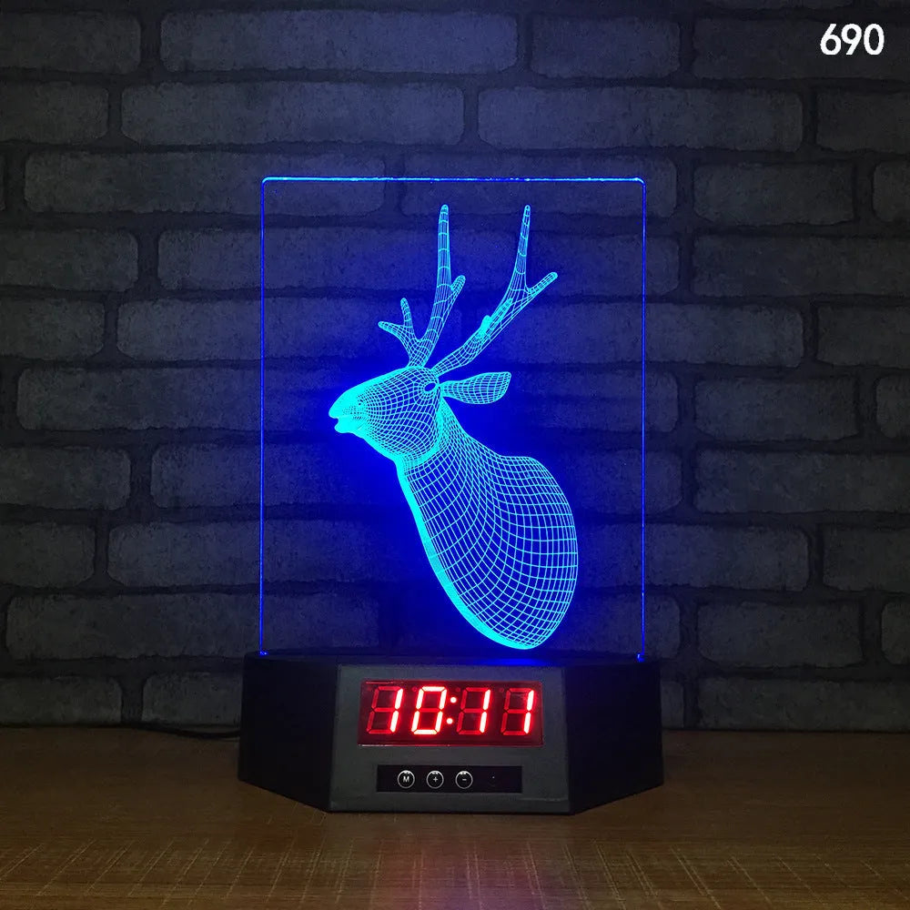 3D glowing electronic dolphin night light with remote control on table