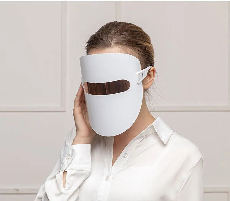 Acne beauty mask with red orange and blue light therapy, 150x158x204mm, 61g, four style options