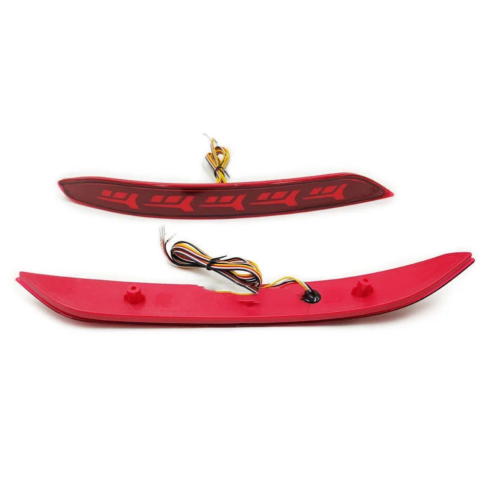 Volkswagen Sagitar rear LED bumper light showing flowing water animation for brake and turn signals.