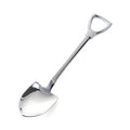 Children's dessert spoon in 201 stainless steel with mirror polish, green colour option, size M