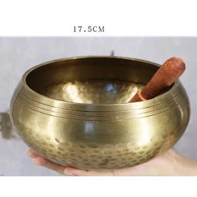 Tibet singing bowl ring copper seven metals meditation feng shui ornament black gold sizes 8.5cm to 18cm