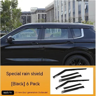 23 new Outlander window deflectors rain guards in black warrior style