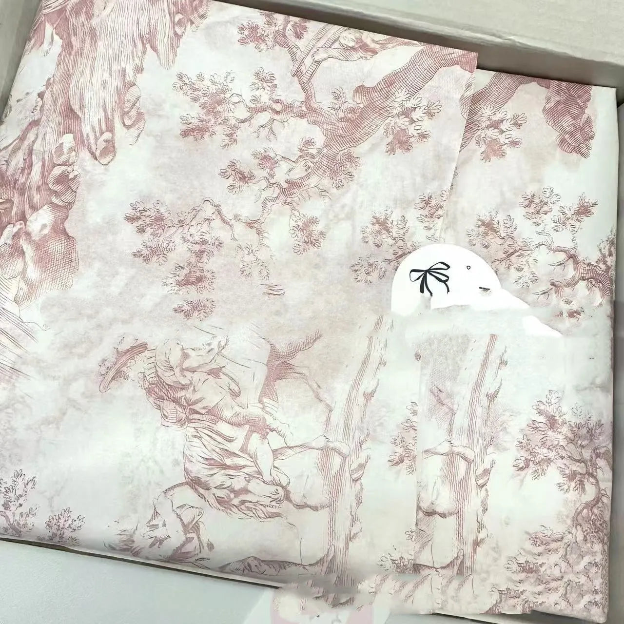 French MG decorative tissue paper sheet in retro pink purple colour, 50cm by 70cm