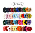 Gold velvet head ring with wave styling 10cm 40 colour mixing handmade women's hair accessory