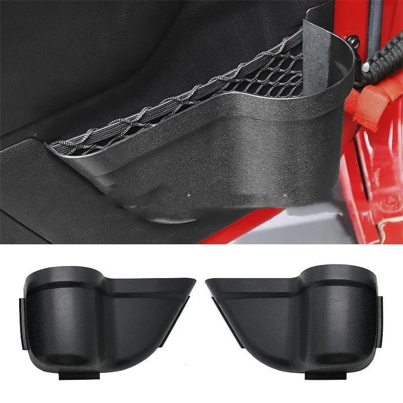 Black ABS car door storage box for Jeep Wrangler JK and JL interior organisation