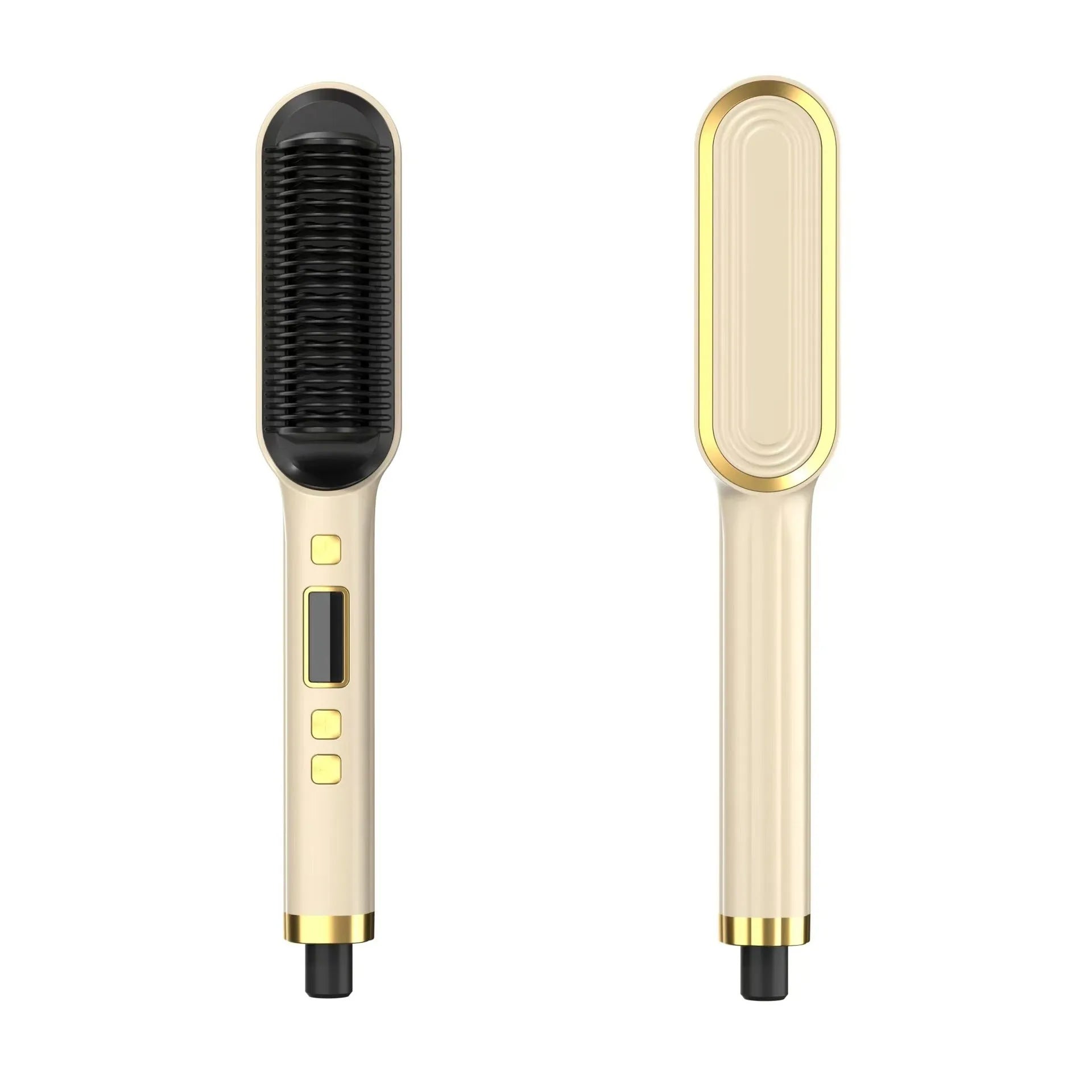 Dual-purpose hair straightener curler with ABS heater band in black colour option