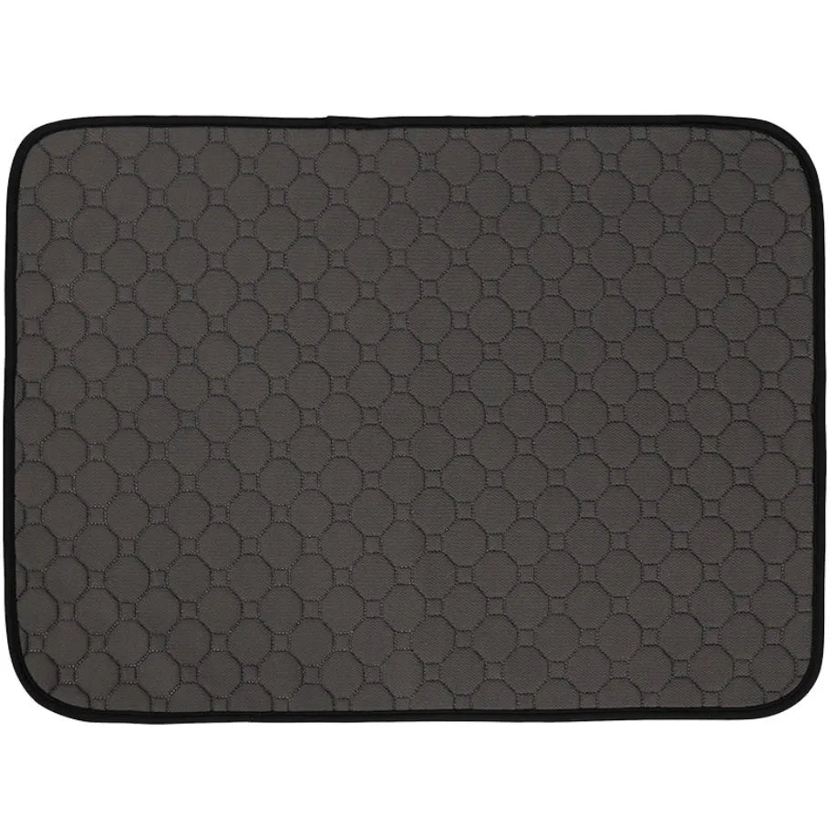Reusable dog urine pad with non-slip TPU bottom, gray, in L size 100x67x4.5cm