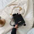 Women's single-shoulder chain messenger bag in PU leather with adjustable strap