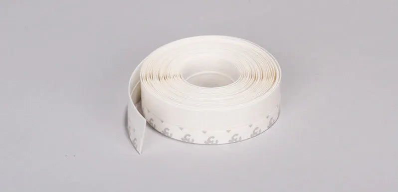 Flexible PVC wall corner protection tape in porcelain white, 3.8cm wide by 3.2m long