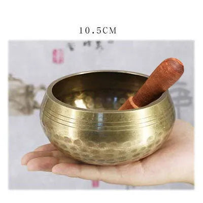 Tibet singing bowl ring copper seven metals meditation feng shui ornament black gold sizes 8.5cm to 18cm