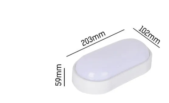 LED moisture-proof wall light, oval shape, surface mount, cool white or warm white, 15W 20W, black white finish for porch outdoor use