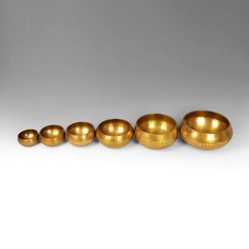 Tibet singing bowl ring copper seven metals meditation feng shui ornament black gold sizes 8.5cm to 18cm