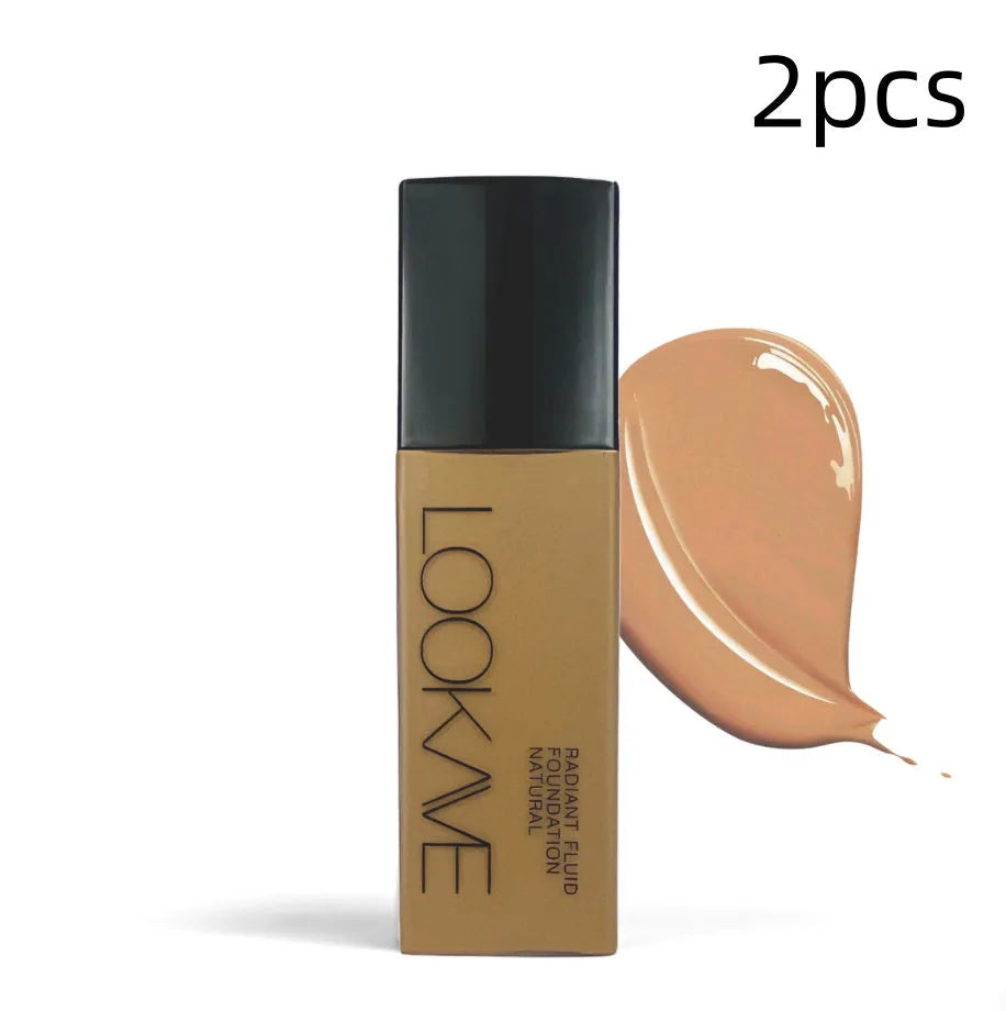 LOOKAVE Matte Liquid Foundation bottle in 21ml size, shown in Ivory White shade