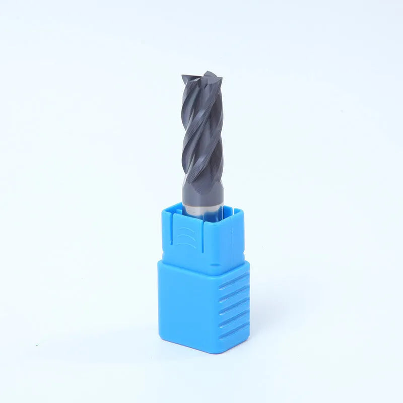Carbide milling cutter with spiral cutting edge and straight shank in multiple diameter sizes