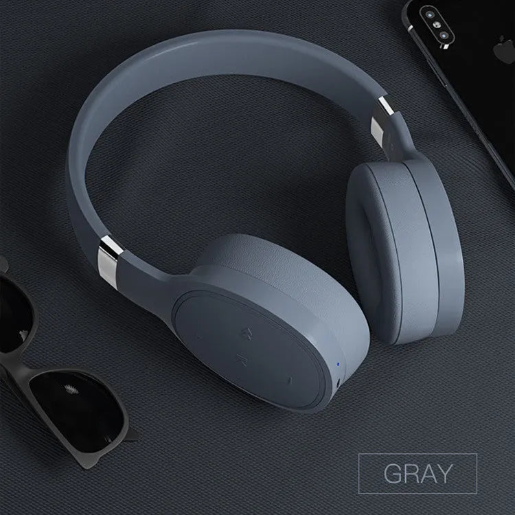 Wireless Bluetooth headset in black, showing over-ear design with 40mm speakers and Bluetooth 5.0 connectivity.