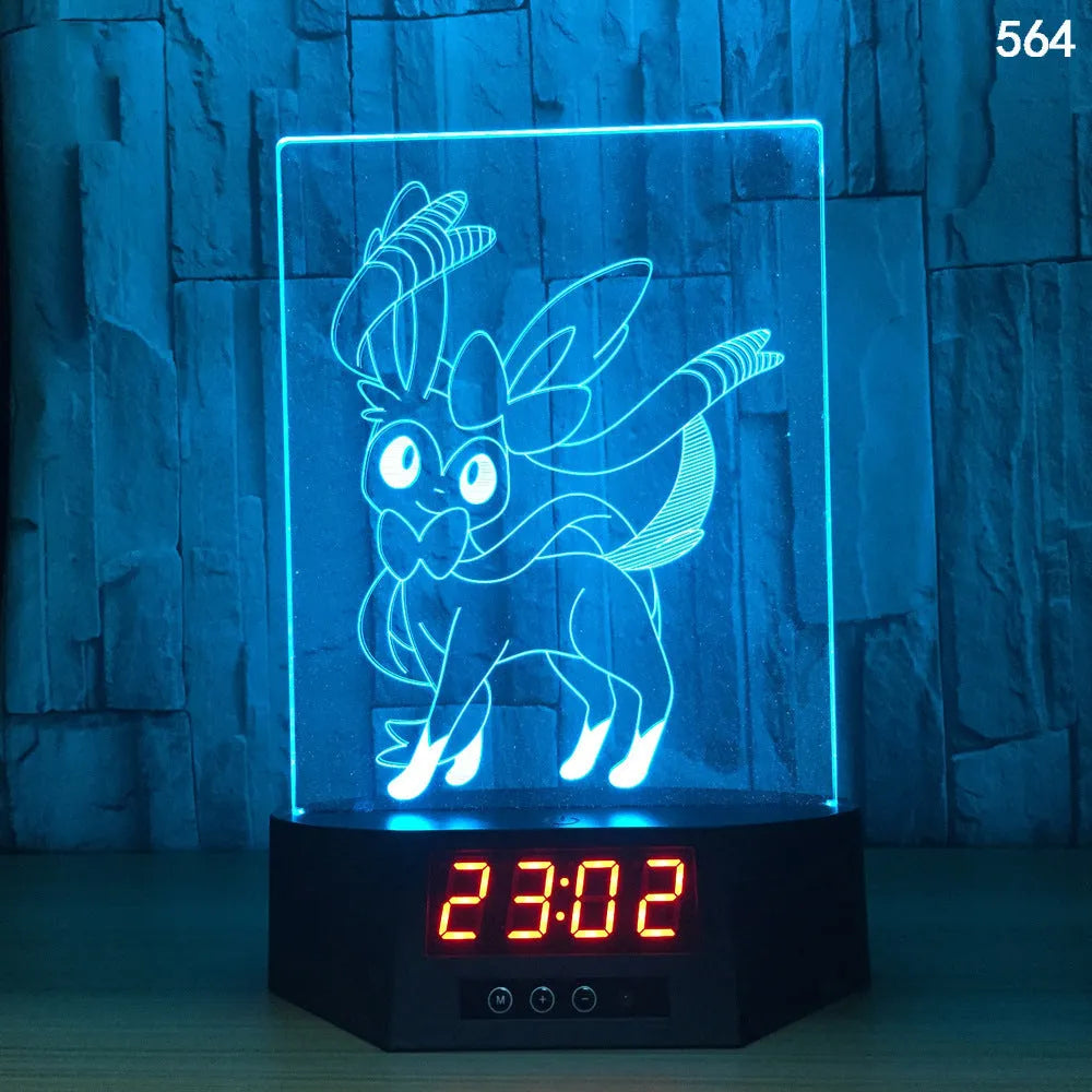 3D glowing electronic dolphin night light with remote control on table