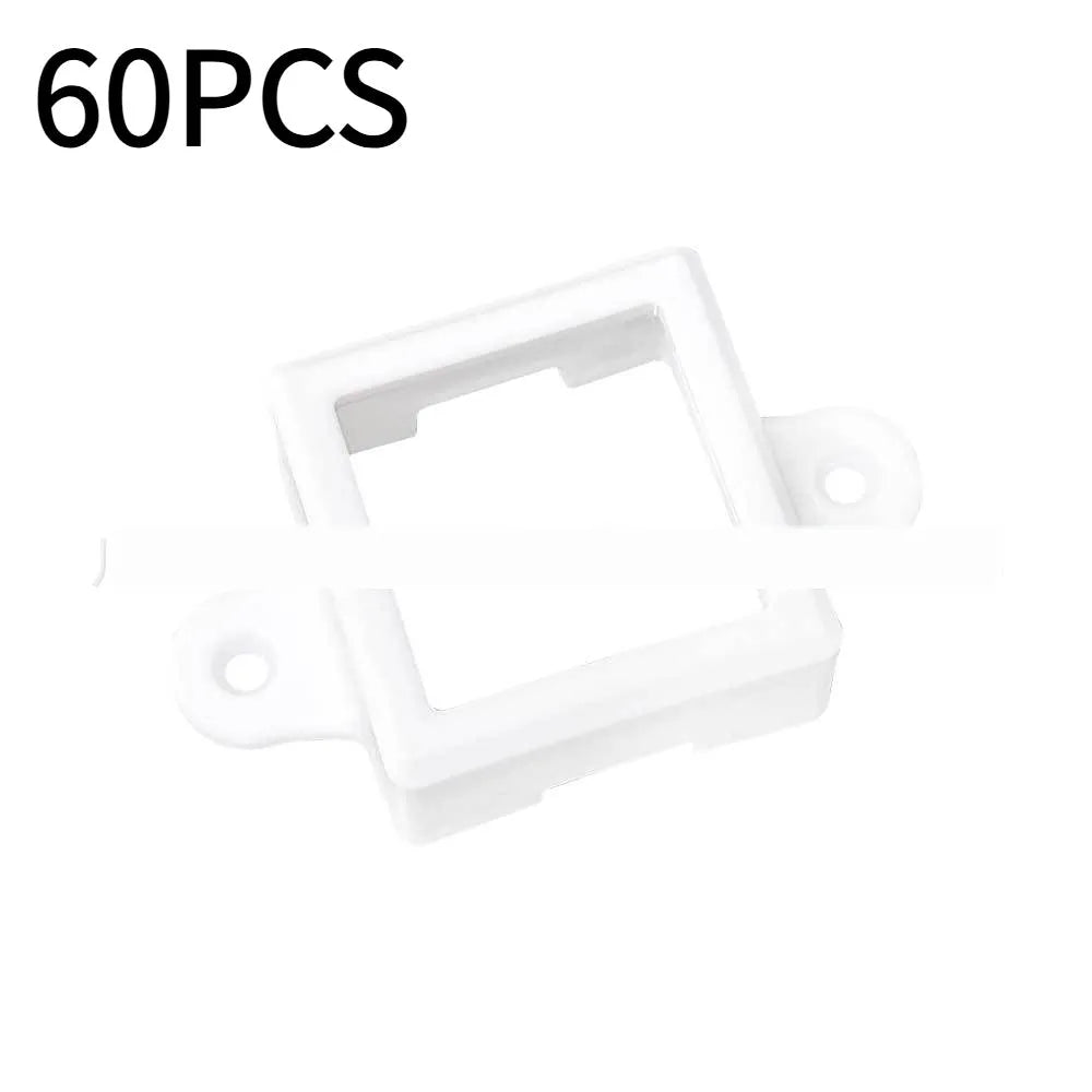 White plastic LED protective lampshade measuring 1.7cm by 6cm for bulb and strip light coverage