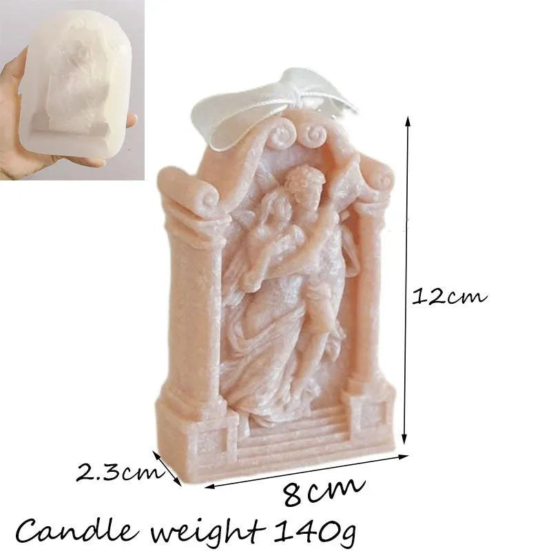 Ancient Greek couple angel silicone mould for baking and crafts