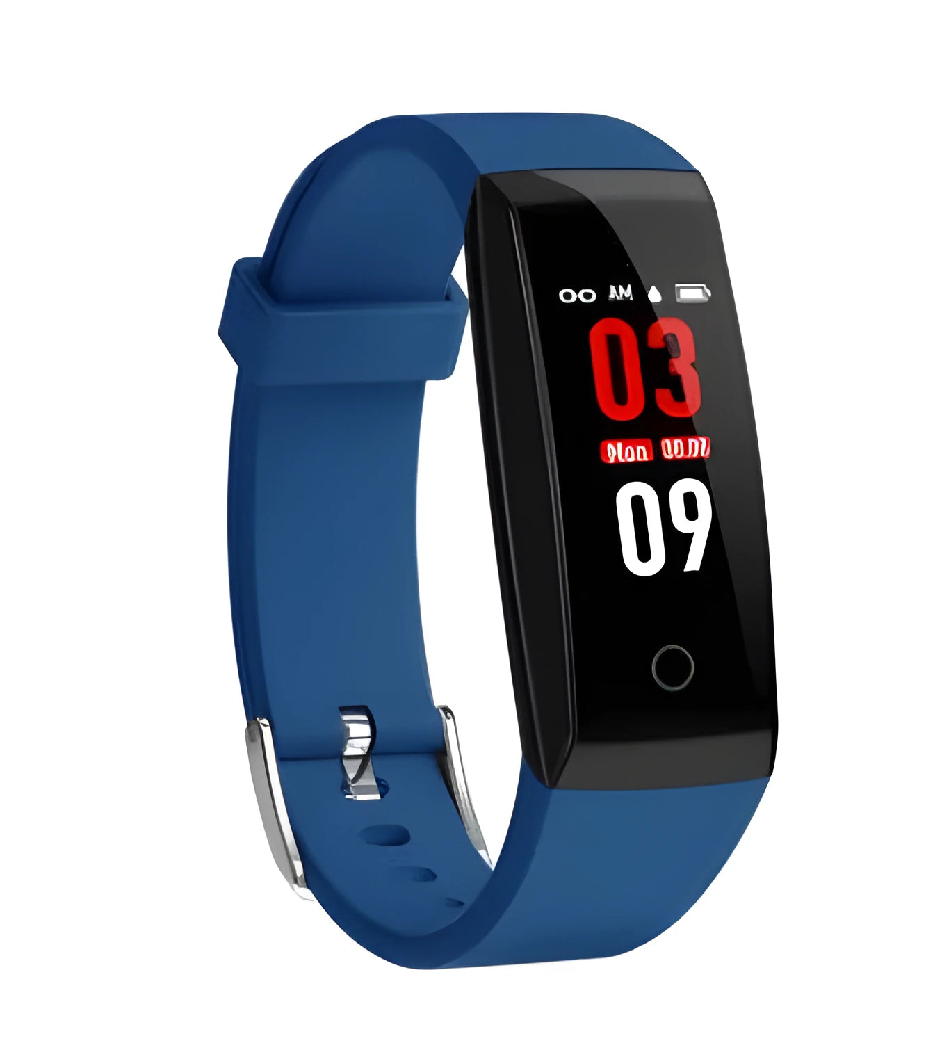 Colour OLED screen smart fitness bracelet with IP67 waterproof rating on wrist