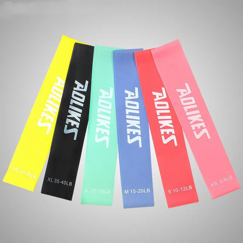 Natural latex tension band elastic band for resistance exercise in black colour