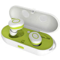 CSR Air-TWS Bluetooth wireless earphones in black, green, red, and white colours with in-ear sports design