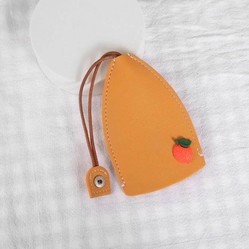 Colourful cartoon pull-out key case in PU leather for car key protection