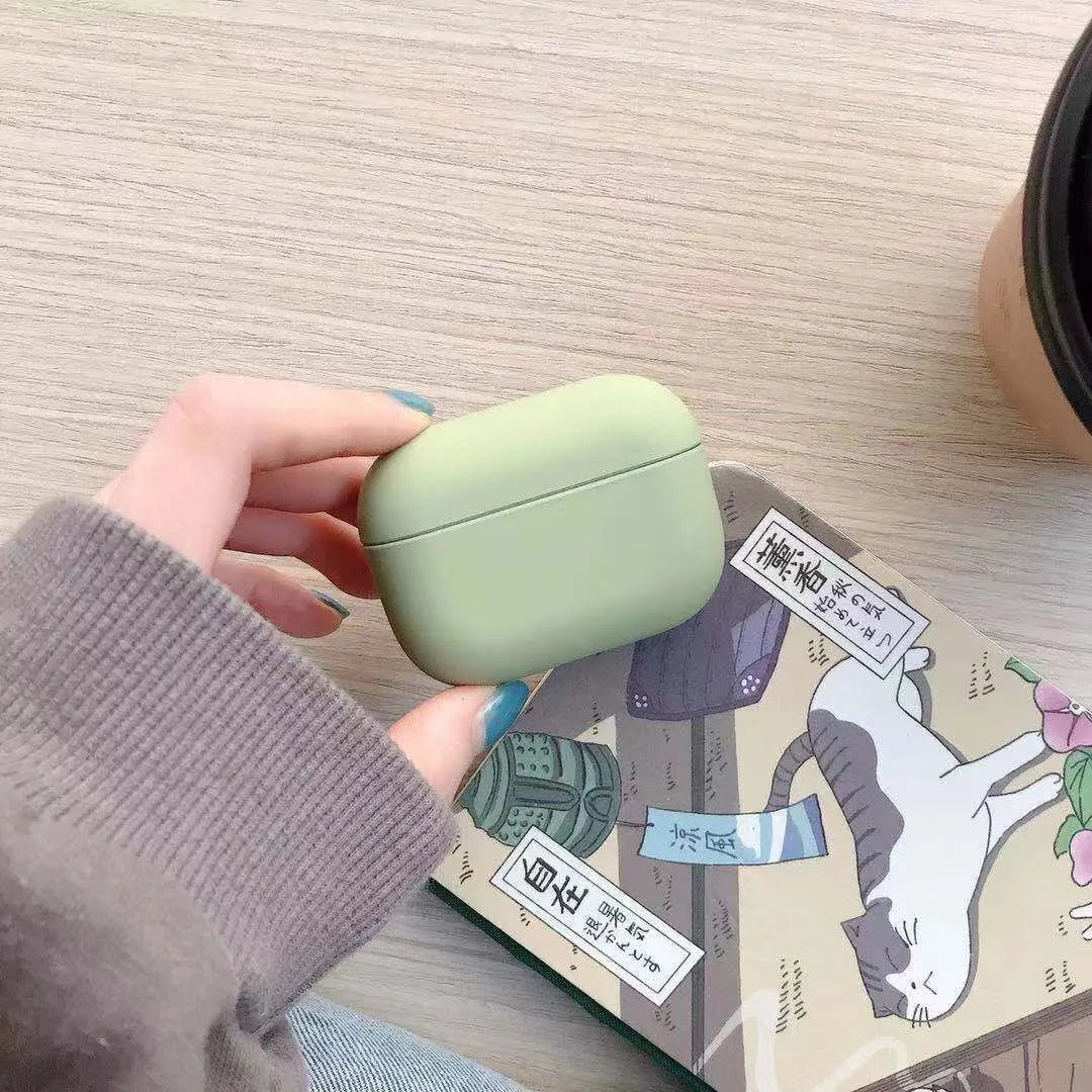 AirPods Pro 3 protective plastic case in multiple colour options including black, pink, and green