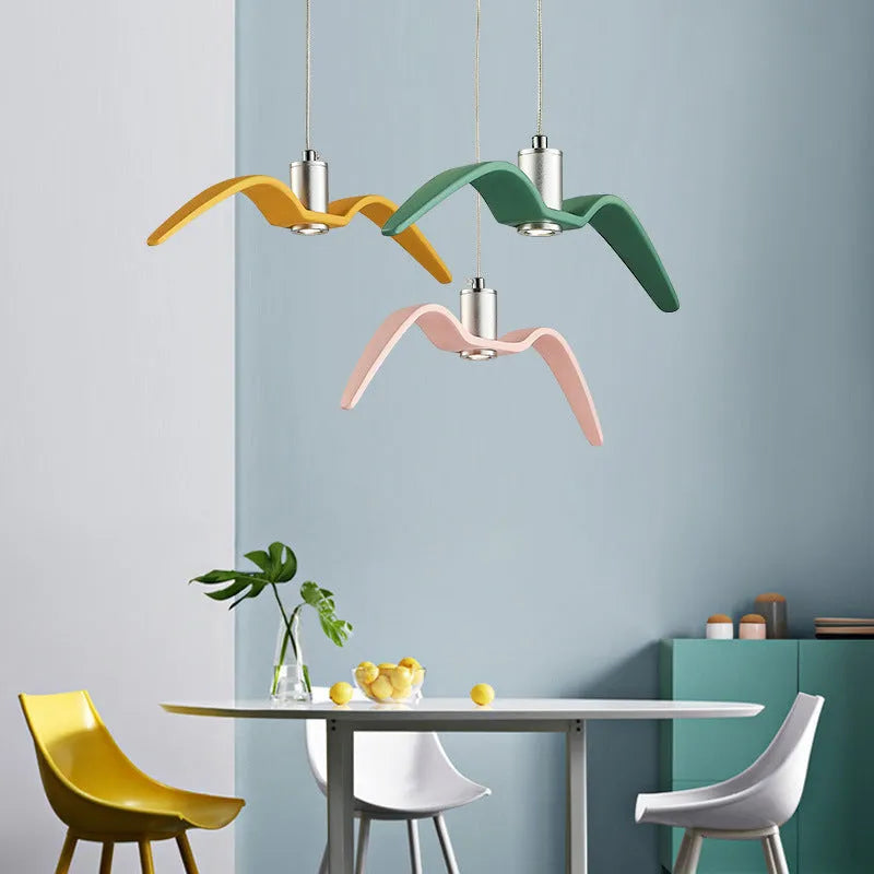 Nordic postmodern macaron design LED chandelier in 320mm diameter with multiple colour options