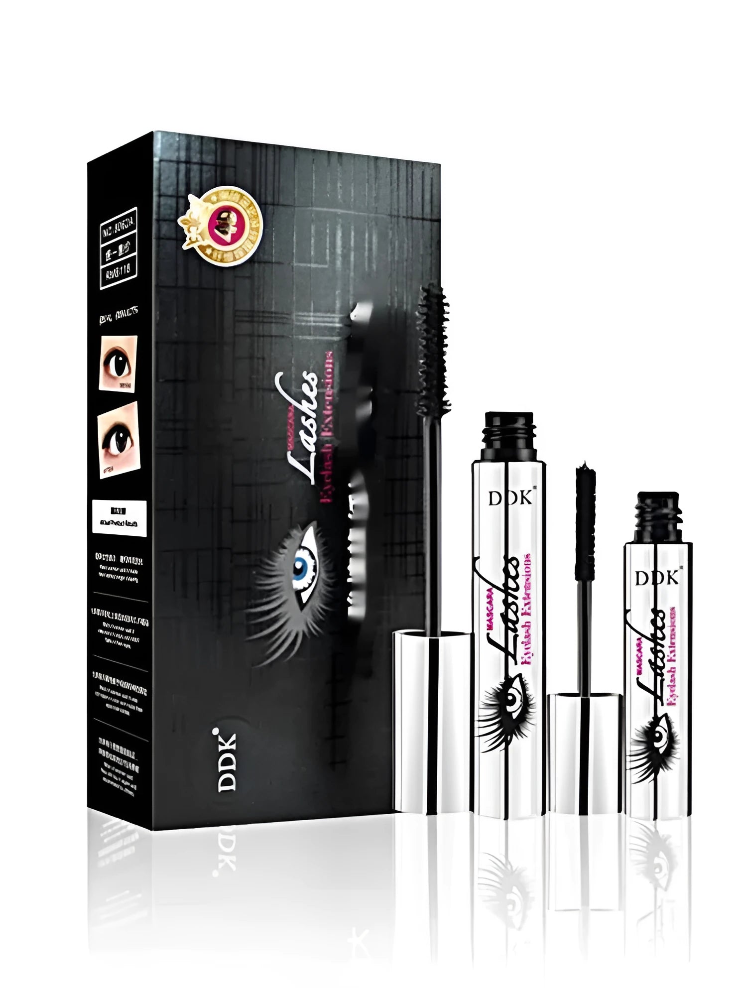 Rolling waterproof mascara with liquid fiber technology and black colour option