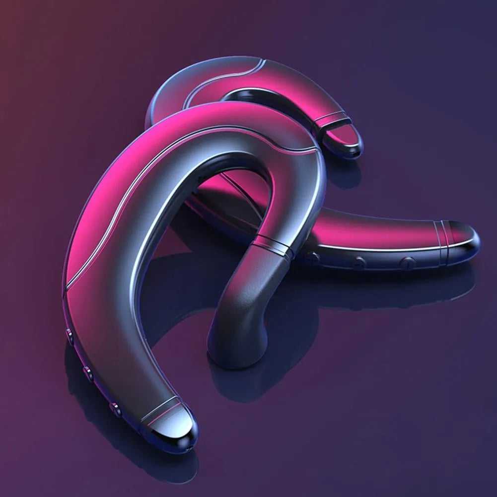 Single ear Bluetooth driving headset in black, blue or red with wireless connectivity