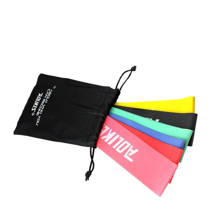 Natural latex tension band elastic band for resistance exercise in black colour