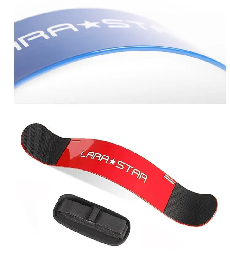 LARASTAR Arm Blaster Pro biceps support plate 58cm aluminium black on gym floor with barbell