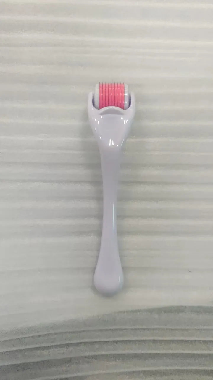 540 micro needle derma roller tool with black handle and purple wheel for 0.2mm 0.25mm 0.3mm cartridges.