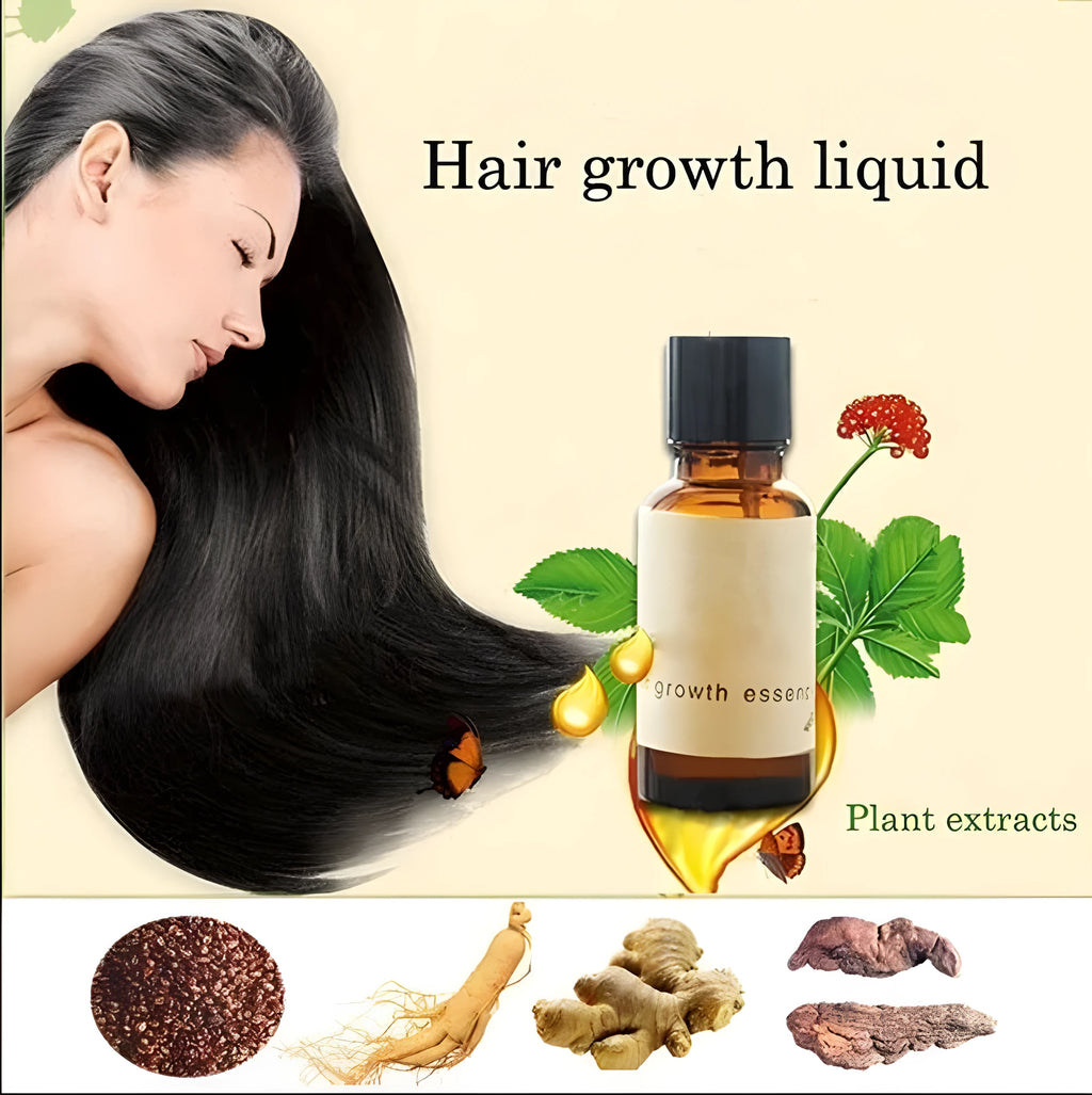 Hair growth liquid 20ml bottle for thicker hair restoration and loss prevention
