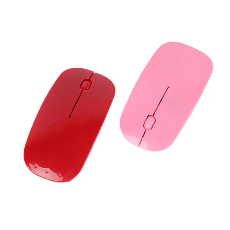 Wireless USB mouse available in 7 colours with ultra-thin design and USB receiver for PC