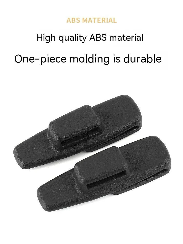 Black ABS plastic car seat belt clip stopper for universal vehicle buckle adjustment