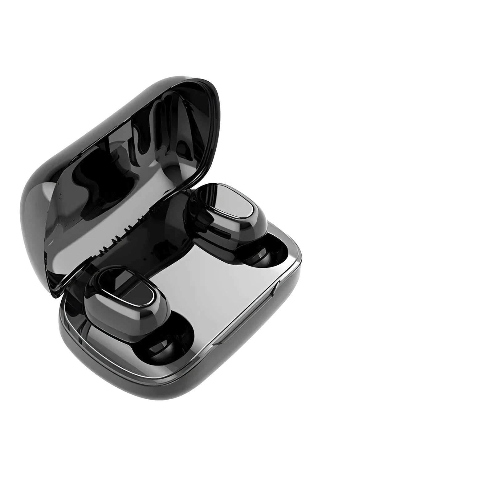 TWS Bluetooth headset V5.0 wireless earbuds with charging case in black