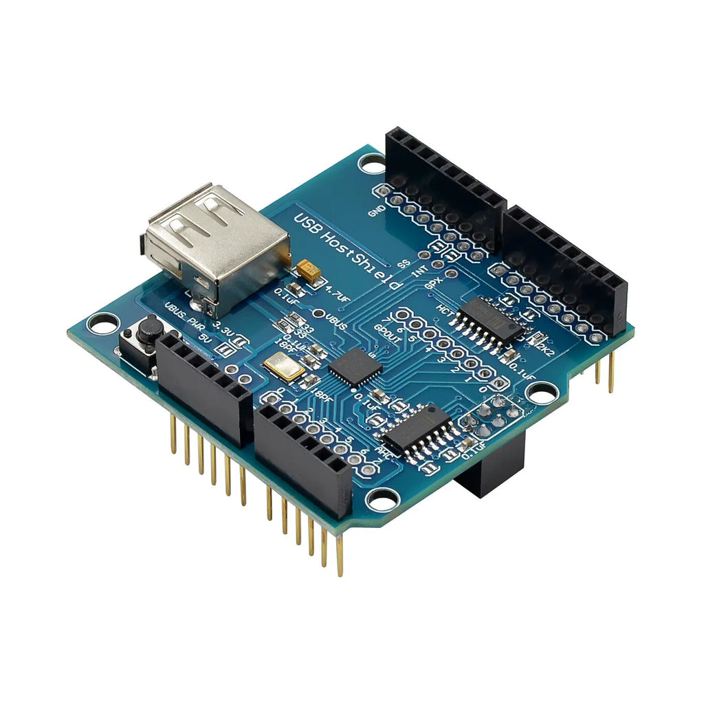 USB Host Shield board compatible with Google ADK and Arduino Mega 2560 supporting Android USB accessory development