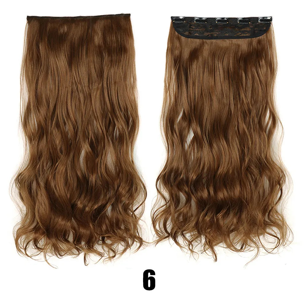 Women's big wavy long curly hair extensions, naturally fluffy with no trace, high temperature wire, picture colour